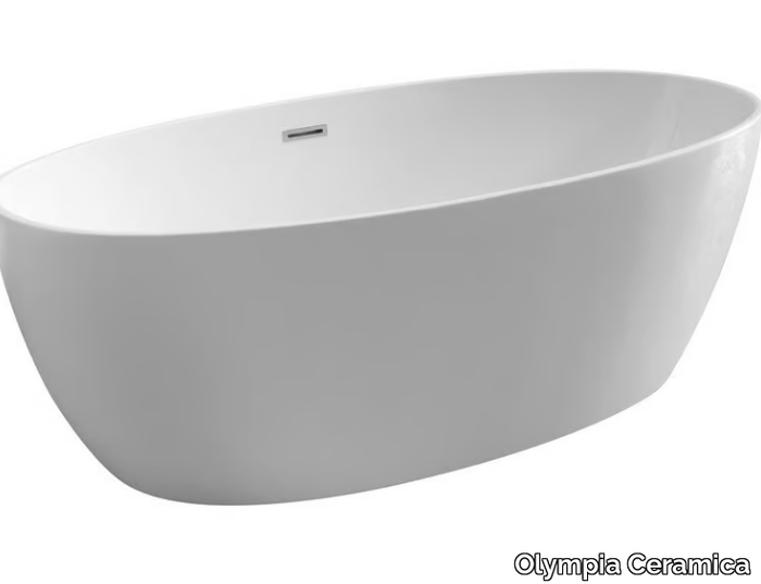 Freestanding bathtub - Freestanding oval acrylic bathtub _ Olympia Ceramica