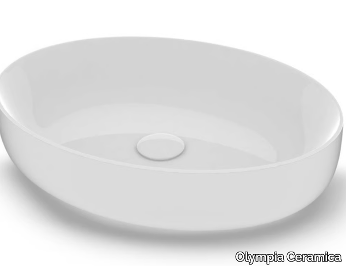 METAMORFOSI - Countertop oval ceramic washbasin _ Olympia Ceramica