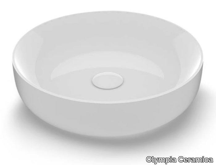 METAMORFOSI - Countertop round ceramic washbasin _ Olympia Ceramica