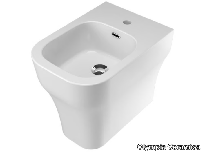 SYNTHESIS ECO - Floor mounted Vitreous China bidet with overflow _ Olympia Ceramica