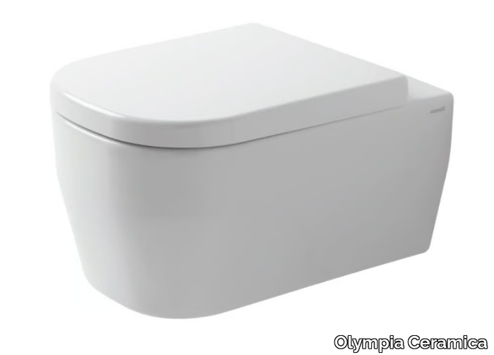 TUTTO EVO - Wall-hung rimless Vitreous China toilet _ Olympia Ceramica