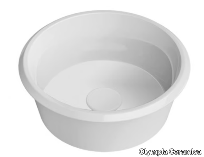 VINYL - Inset round ceramic washbasin _ Olympia Ceramica