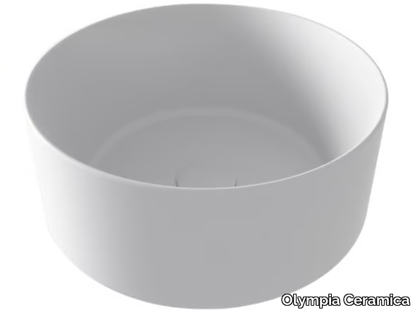 OPEN - Countertop round ceramic washbasin _ Olympia Ceramica