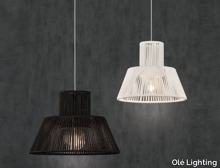 NELA - LED handmade rope pendant lamp _ Olé Lighting