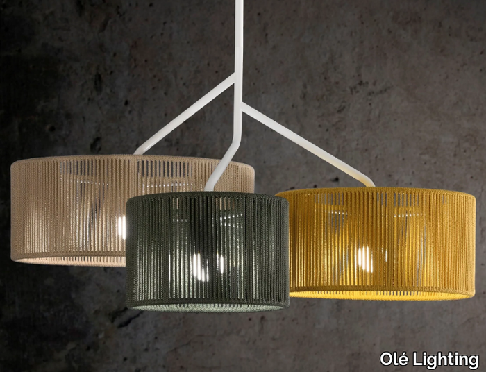 SENIA - LED handmade rope pendant lamp _ Olé Lighting