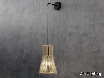 KIT POP-UP - Wall lamp in rope and metal with fixed arm _ Olé Lighting