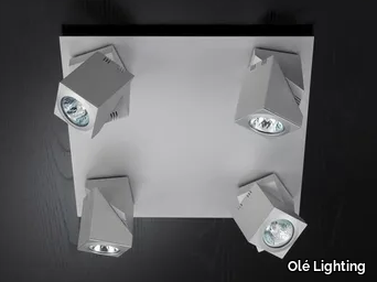 PRACTYK - LED adjustable square metal spotlight _ Olé Lighting