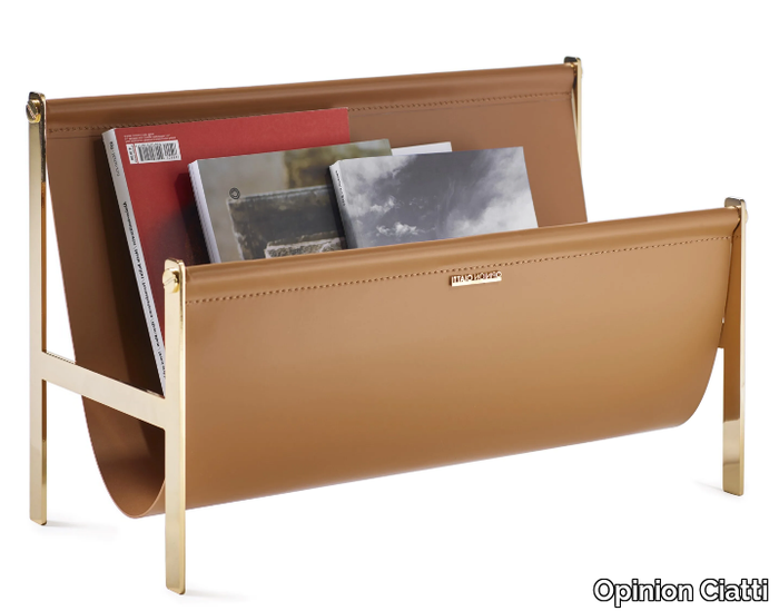 Magazine rack - Tanned leather magazine rack _ Opinion Ciatti