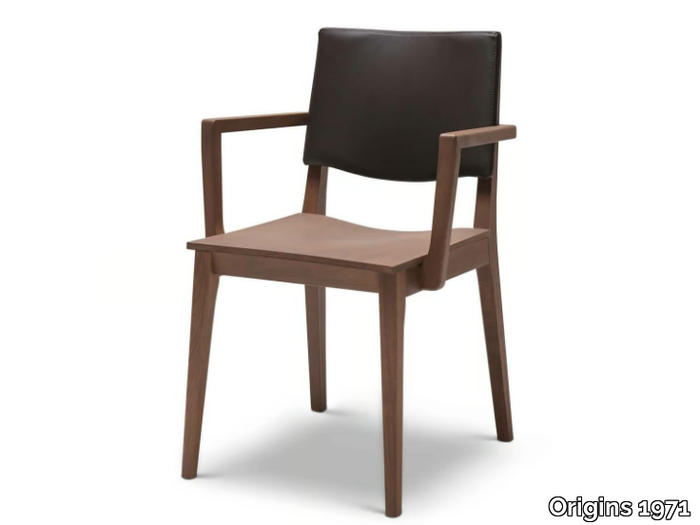 MAXIM SOFT 169 - Beech chair with armrests _ Origins 1971