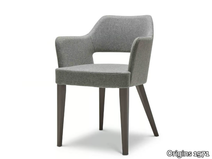 EMILY 244 - Fabric chair with armrests _ Origins 1971