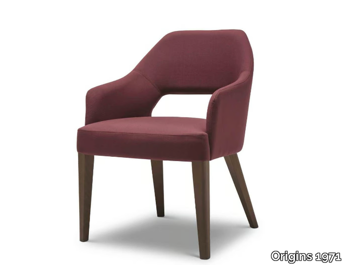 EMILY 246 - Upholstered fabric easy chair with armrests _ Origins 1971