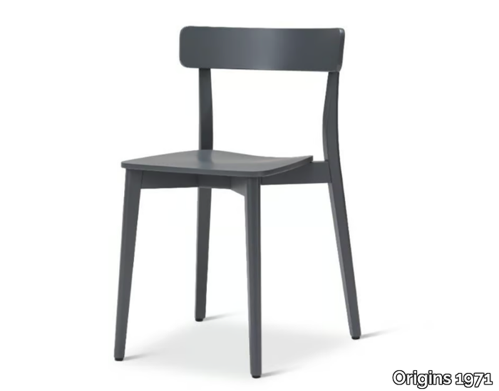 KAT 300 - Stackable beech chair open back _ Origins 1971