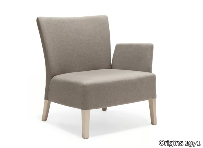 NOBLESSE 215 - Upholstered fabric armchair with armrests _ Origins 1971