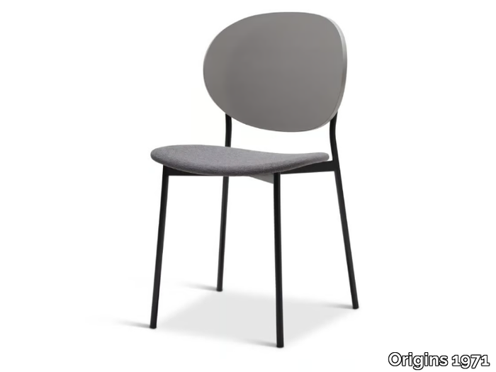 COCO METAL 356-M - Stackable steel chair with beech back _ Origins 1971