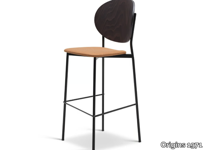 COCO METAL 361-M - High steel stool with back _ Origins 1971