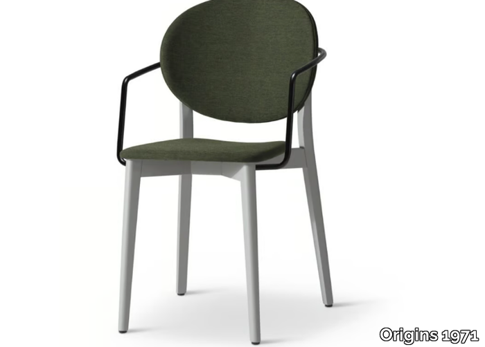 DAME 367 - Stackable fabric chair with armrests _ Origins 1971