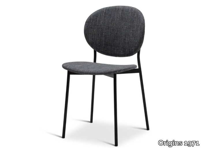 DAME METAL 365-M - Stackable steel chair with fabric seat _ Origins 1971