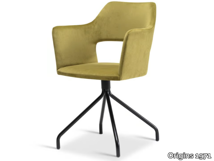 EDITH 716 - Swivel upholstered velvet chair _ Origins 1971