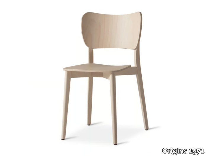 RAMI 336 - Stackable beech chair _ Origins 1971