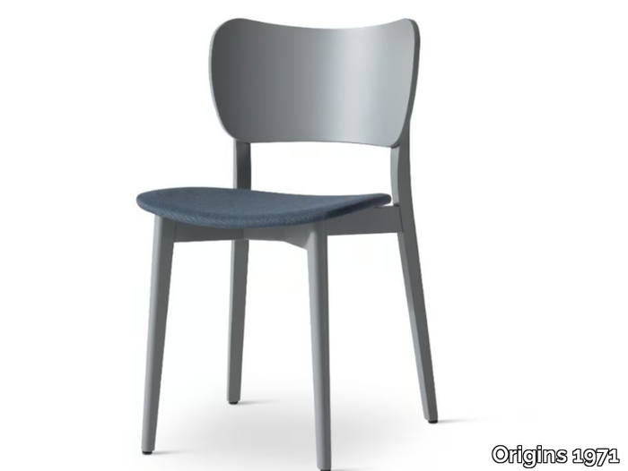 RAMI 338 - Stackable beech chair open back _ Origins 1971