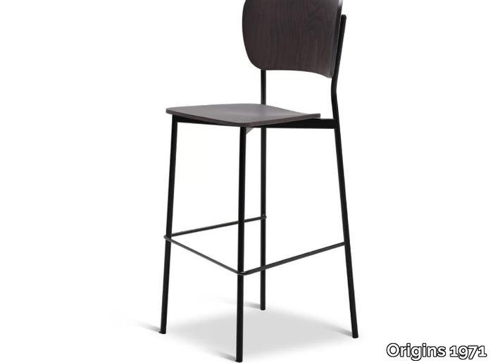 RAMI METAL 342-M - High steel stool with footrest _ Origins 1971