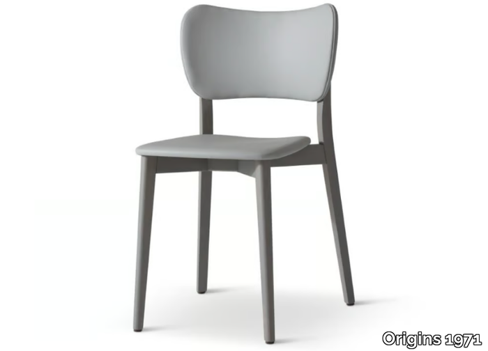 SELMA 346 - Stackable beech chair open back _ Origins 1971