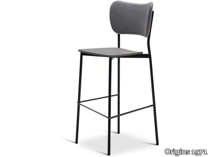 SELMA METAL 351-M - High steel stool with footrest _ Origins 1971