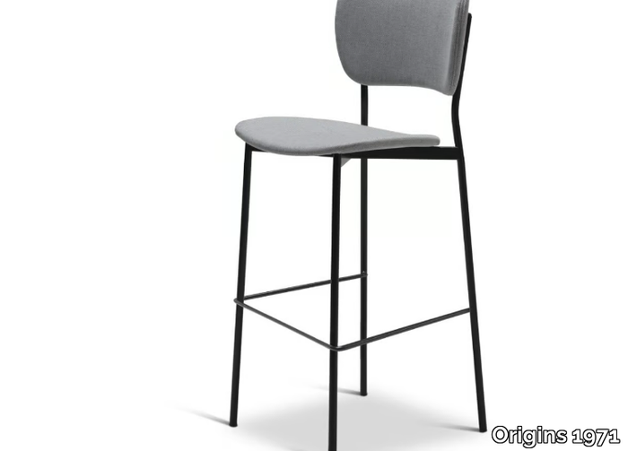 SELMA METAL 353-M - High steel stool with footrest _ Origins 1971