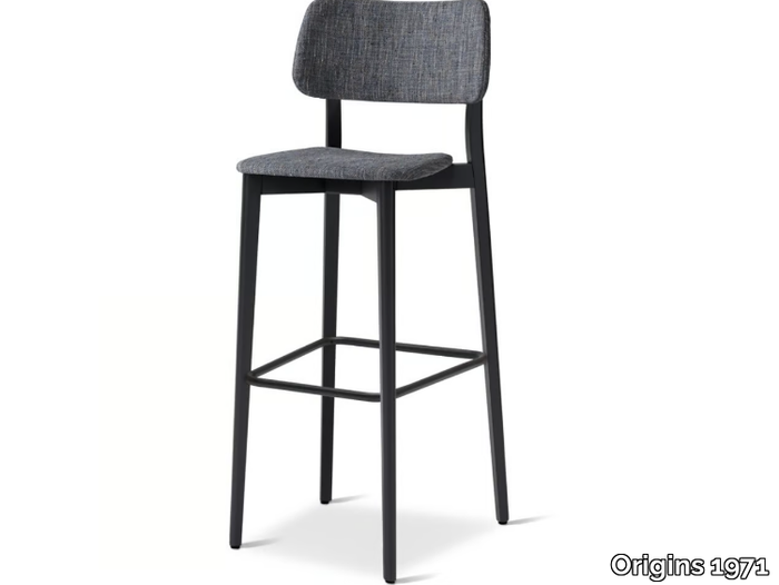 ULI 334 - High beech barstool with back _ Origins 1971