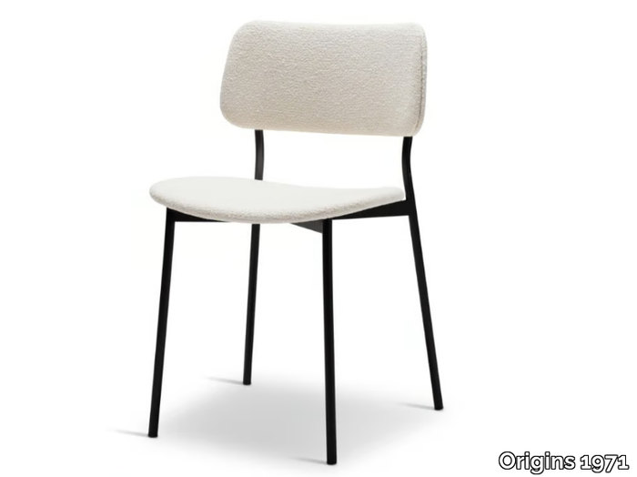 ULI METAL 329-M - Stackable steel chair with fabric seat _ Origins 1971