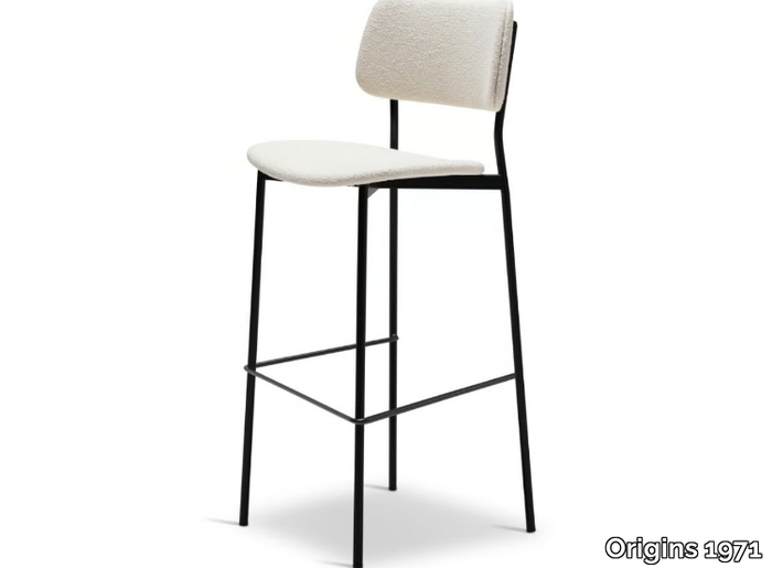 ULI METAL 335-M - High steel stool with footrest _ Origins 1971