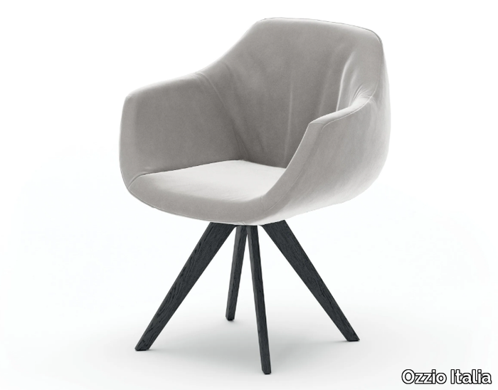 DELIA - Upholstered chair with armrests _ Ozzio Italia