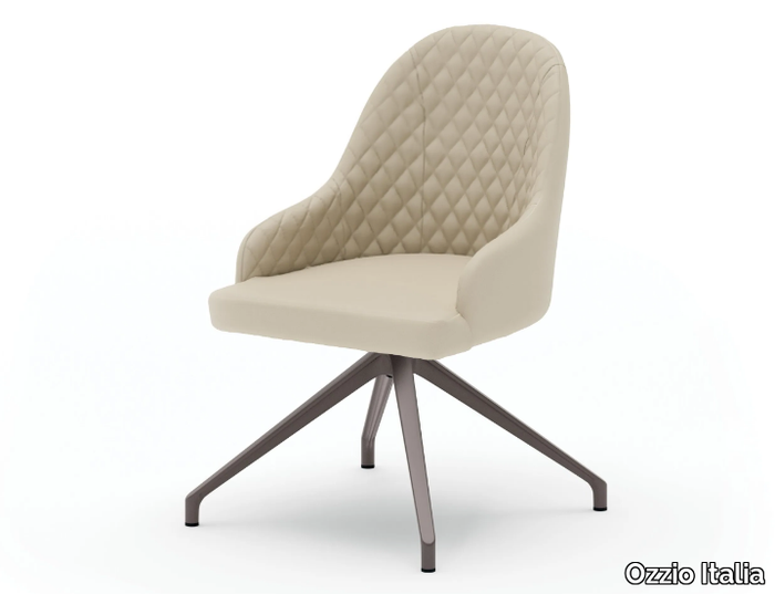 GILDA - Swivel upholstered tufted chair _ Ozzio Italia