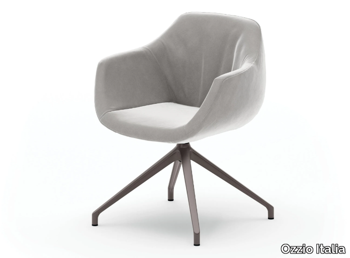 HALIA - Swivel upholstered chair _ Ozzio Italia
