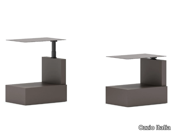 MALIBÙ - Height-adjustable metal side table _ Ozzio Italia