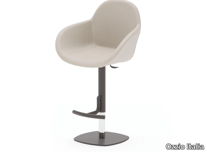 BALDO - Upholstered barstool with gas lift _ Ozzio Italia