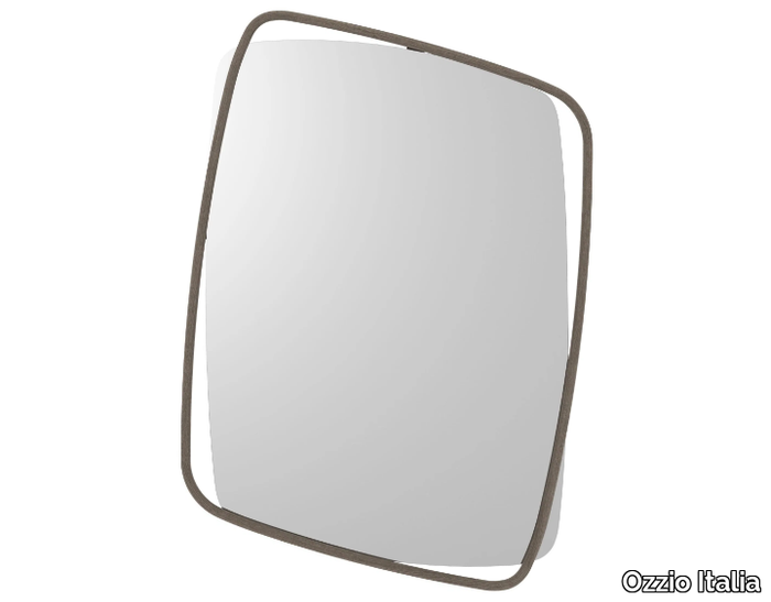 GOLDEN BIG - Framed wall-mounted wooden mirror _ Ozzio Italia