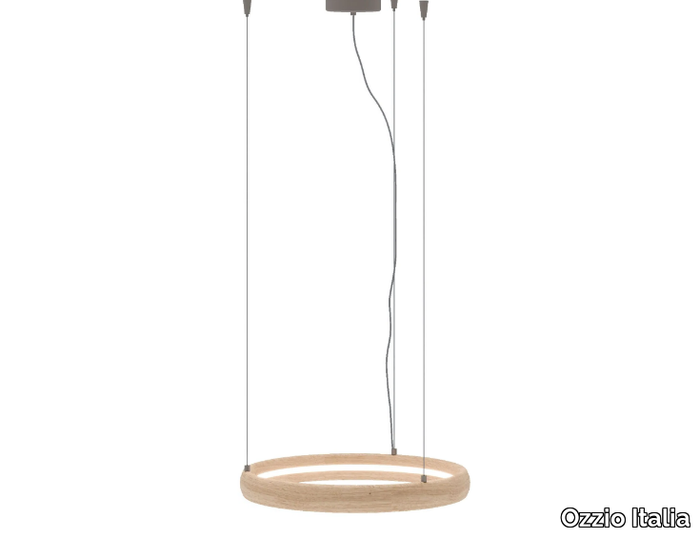 RING LIGHT - LED wooden pendant lamp _ Ozzio Italia