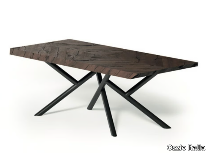 RANDOM FISSO - Rectangular wooden table _ Ozzio Italia
