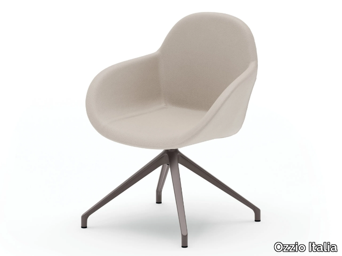 ZELDA - Swivel upholstered chair _ Ozzio Italia