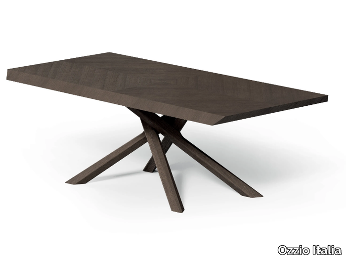 ARIZONA FISSO - Rectangular wooden dining table _ Ozzio Italia