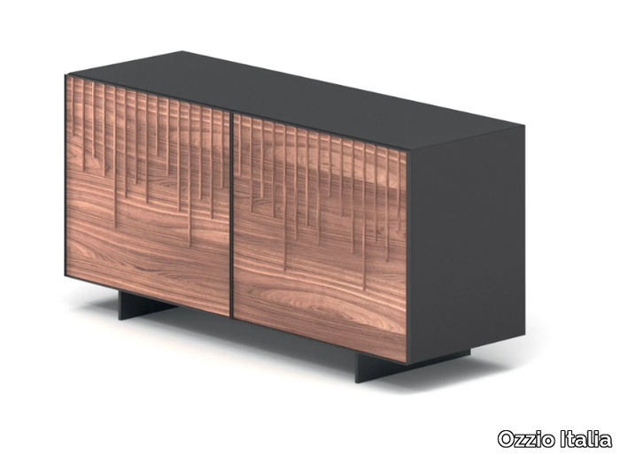 RAIN WOOD - Wooden sideboard with doors _ Ozzio Italia