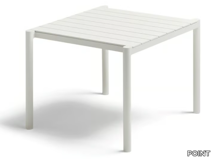 ORIGIN - Square table in aluminum and top in porcelain stoneware _ POINT