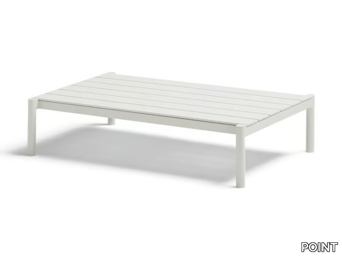 ORIGIN - Rectangular aluminum coffee table with porcelain top _ POINT