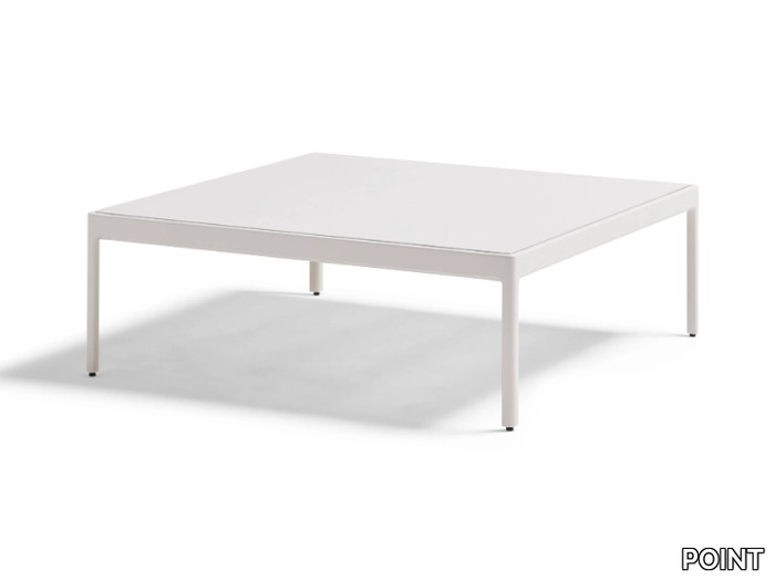 LEGACY - Square powder coated aluminium garden side table _ POINT