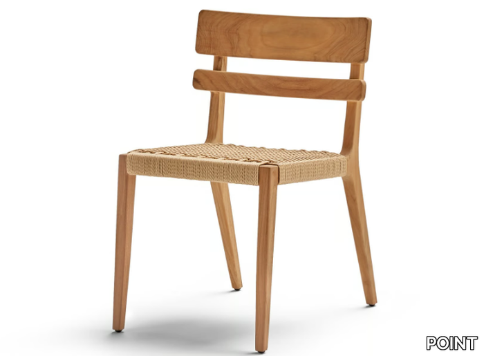 PARALEL - Teak garden chair _ POINT