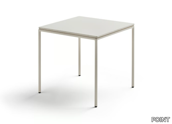 CITY - Square aluminium high side table with porcelain top _ POINT