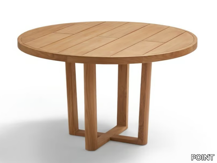 HERITAGE - Round teak garden table _ POINT