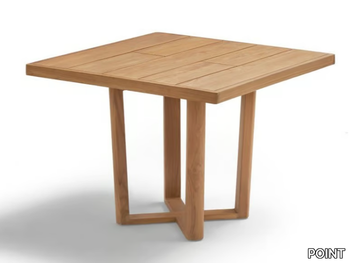 HERITAGE - Square teak garden table _ POINT