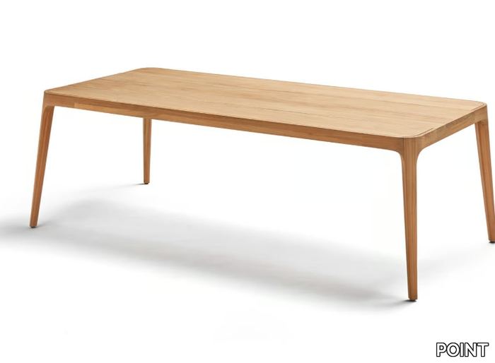 PARALEL - Rectangular teak garden table _ POINT